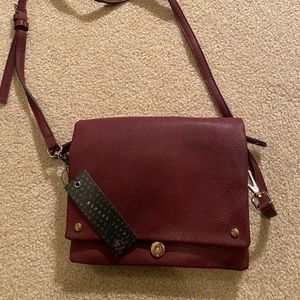 Street Level Demi Fold Over Vegan Crossbody bag